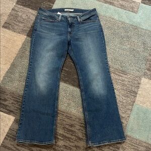 Levi's Women's Dark Blue Bootcut Jeans Super low bootcut